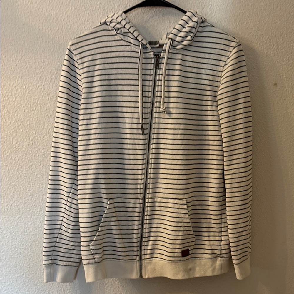 Roxy Striped Hoodie with Zipper size medium
